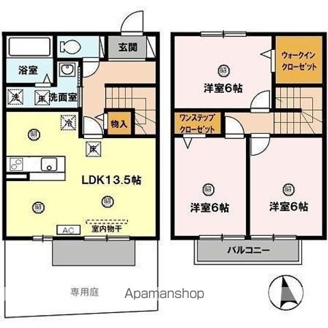 【和歌山市紀三井寺のアパートの間取り】