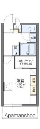 レオパレス土佐町[1K/23.18m2]の間取図