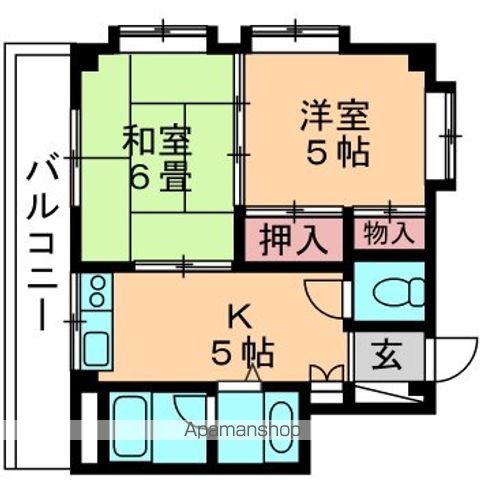 ヴィレッヂ若葉の間取り写真