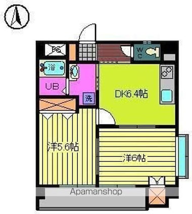 プランドール[2DK/41.67m2]の間取図
