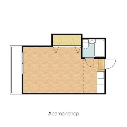 シルクハウス[1K/22.68m2]の間取図