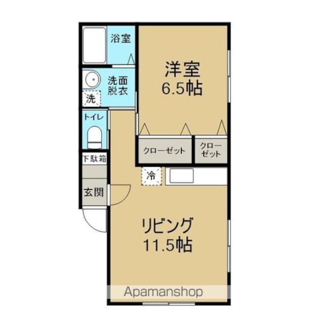 コーポコロンビア[1LDK/39.74m2]の間取図