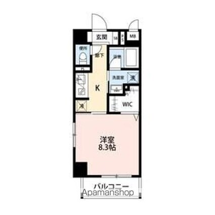 ＲＩＳＥ西池袋[1K/26.63m2]の間取図