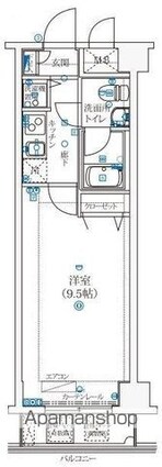 東京都板橋区志村３丁目[1K/26.68m2]の間取図