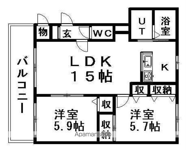 Kパーク3・5の間取り写真