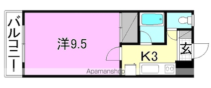 ウメノマンション[1K/31.5m2]の間取図