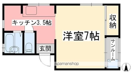 コーポみよし[1K/24.81m2]の間取図