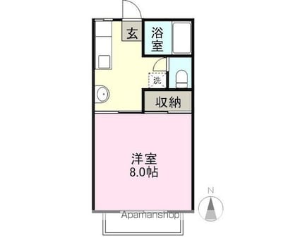 コーポエース[1K/26m2]の間取図
