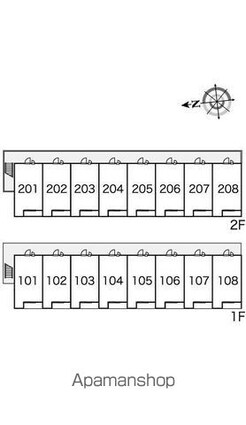 レオパレス英俊Ｃ[1K/31.05m2]の配置図