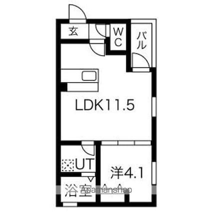 ＤＥＶＥＬＤ八代[1LDK/35.48m2]の間取図