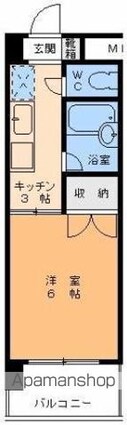 サンシャイン緑町Ⅱ[1K/19.8m2]の間取図