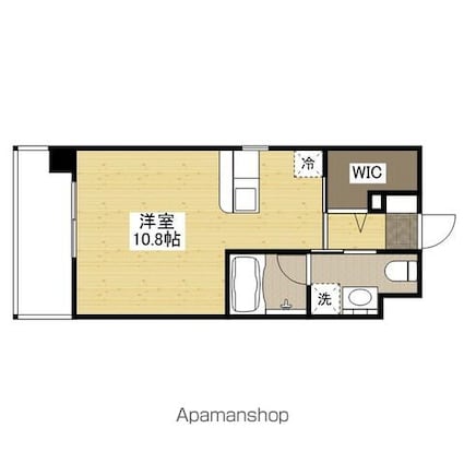 Ｄｅｒ　Ｇｌａｎｚ．Ｙ２　東雲[1R/27.4m2]の間取図