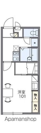 レオパレスアセイタール[1K/23.18m2]の間取図