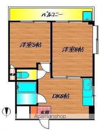 ルナ井荻[2DK/33m2]の間取図