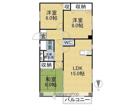 ＴＳＵ２１[3LDK/78.54m2]の間取図