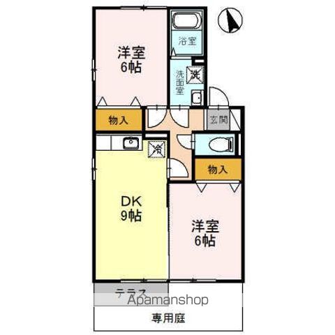 オークスハイムつきぢの間取り写真