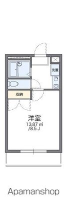 レオパレスレインボー[1K/23.18m2]の間取図