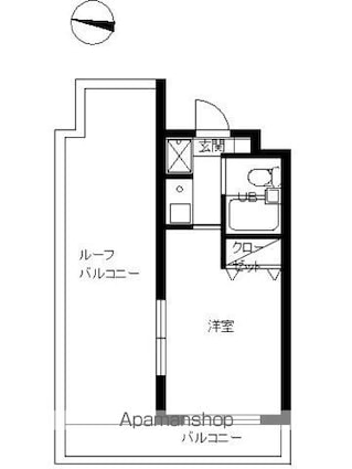 スカイコート高田馬場[1R/16.16m2]の間取図