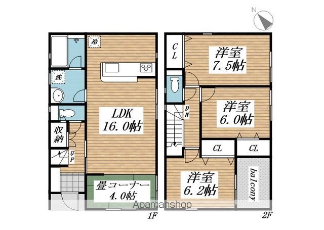 【クレイドルガーデン周南市上村第３－１号棟の間取り】