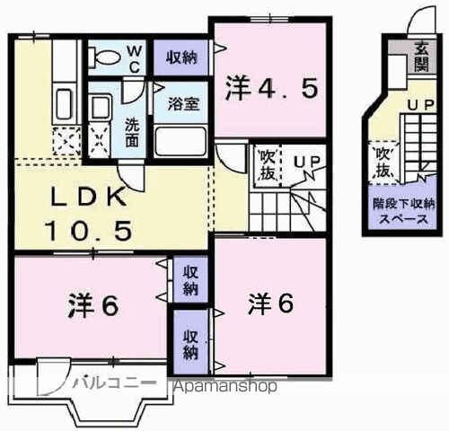 クールブラーシェAの間取り写真