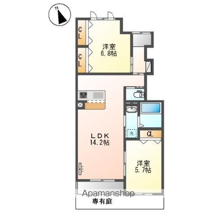 グランパ[2LDK/59.23m2]の間取図