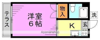 東京都杉並区和田３丁目[1K/18m2]の間取図