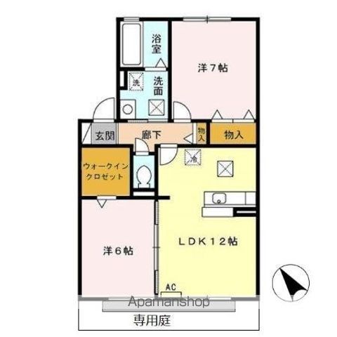 ローズコート 和田 Aの間取り写真
