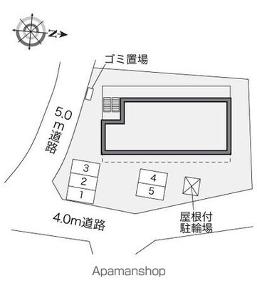 レオパレスＭＹＣ[1K/19.87m2]の配置図