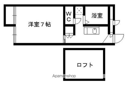 レオパレスＳｏｌｅａｄｏ[1K/20.37m2]の間取図