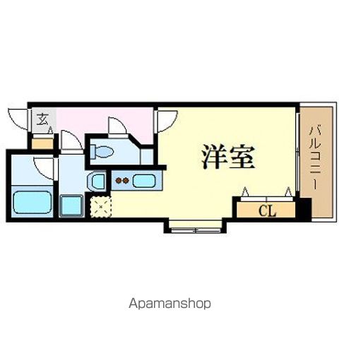 福岡市中央区春吉のマンションの間取り