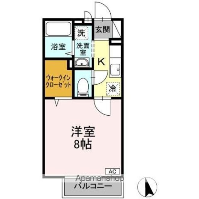 アルコバレーノ[1K/26.71m2]の間取図