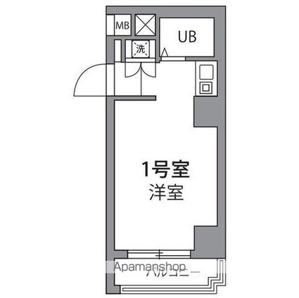 ワールドレジデンス大森[1R/17.61m2]の間取図