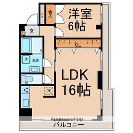 山伸ビル[1LDK/55.86m2]の間取図