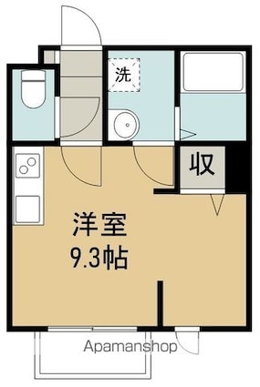メリディアンなないろの里　参番館[1R/24.16m2]の間取図