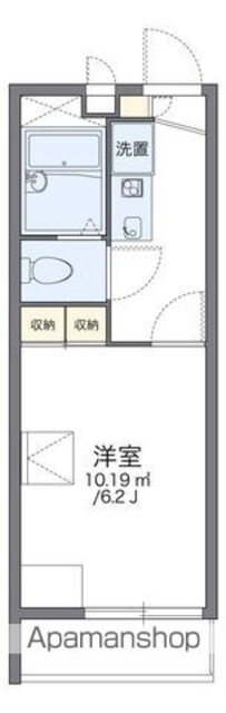 レオパレスサン・リベルタ[1K/19.87m2]の間取図