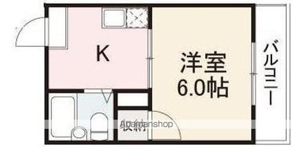 コート塩上Ⅱ[1K/19.44m2]の間取図