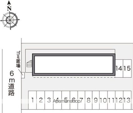 レオパレスＹＫＯキャンプツクバ[1K/23.18m2]の配置図