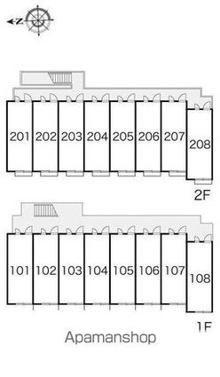 レオパレス吉野川[1K/19.87m2]の配置図