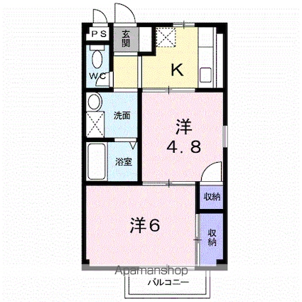 レモングラス[2K/35.19m2]の間取図