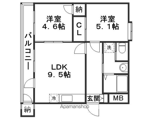 エリーナ千早の間取り