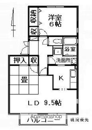 マリーライフＢ棟[1LDK/56.3m2]の間取図
