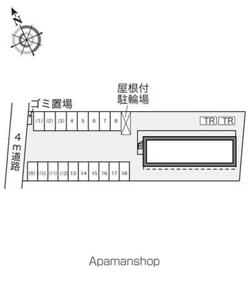 レオパレスアイ[1K/23.18m2]の配置図