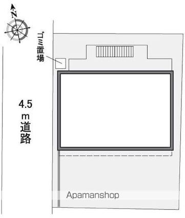 レオパレスＨＡＲＭＯＮＹ[1K/19.87m2]の配置図