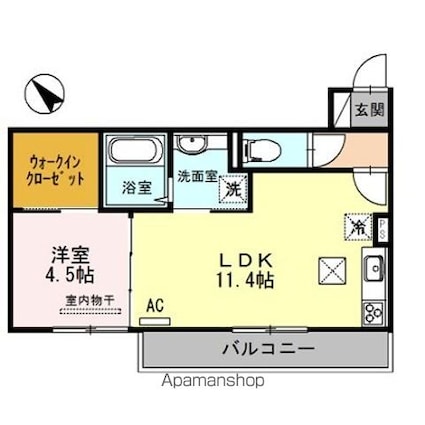 グラン　フェリス[1LDK/41.01m2]の間取図