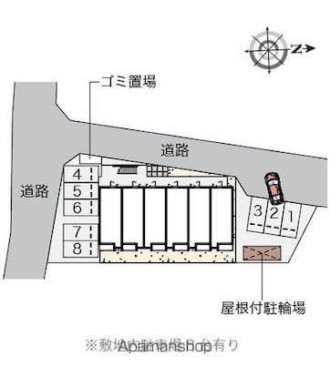 ミランダラフィーナⅡ[1R/26.5m2]の配置図