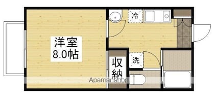 ヴィレッジＫⅠ[1K/28.1m2]の間取図