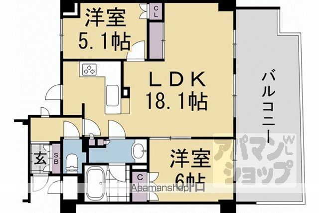 ザ・京都レジデンス御所西乾御門の間取り写真