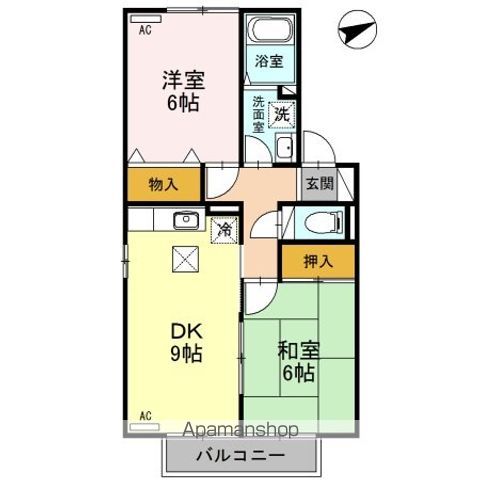 ウォーター・シールド Aの間取り写真