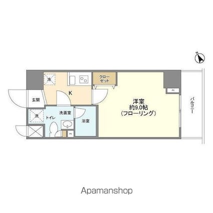 メインテラス上野[1K/25m2]の間取図