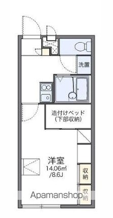 レオパレスＭＡＤＯＫＡ[1K/23.18m2]の間取図